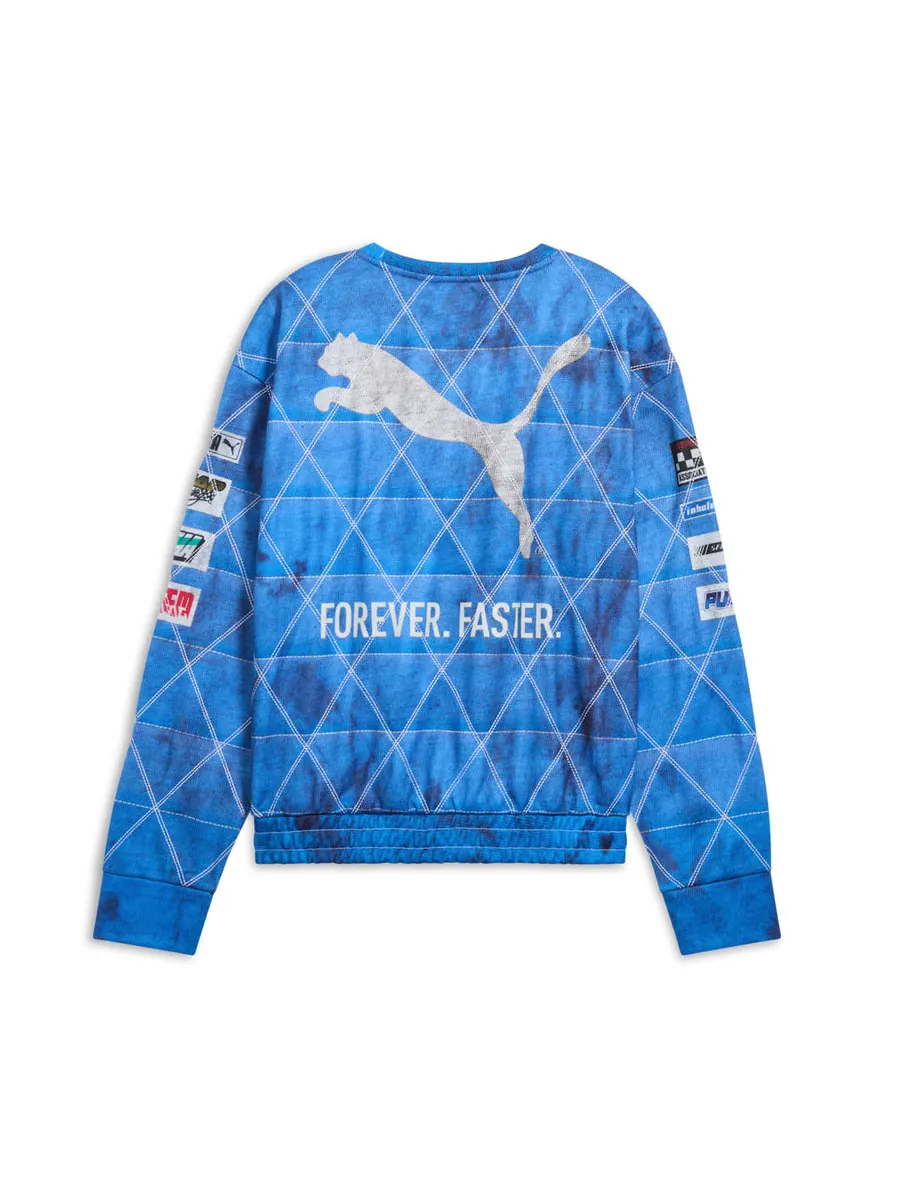 Свитер PUMA x A$AP ROCKY Quilted Sweatshirt 'Clyde Royal' — изображение 2 из 2, синий