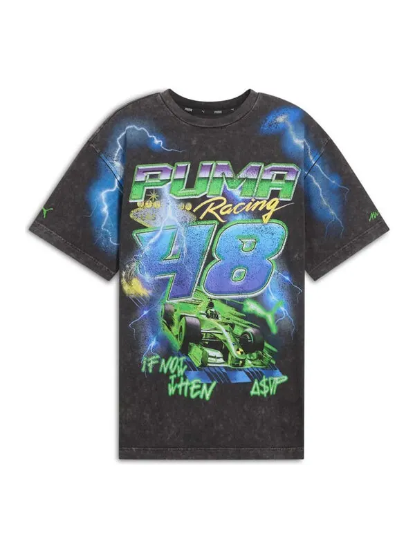 Футболка x a$ap rocky bolt t-shirt 'washed black' Puma — изображение 1 из 2, черный