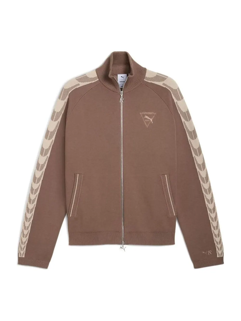 Куртка PUMA x REPRESENT T7 Logo Cardigan 'Brown' — изображение 1 из 2, коричневый