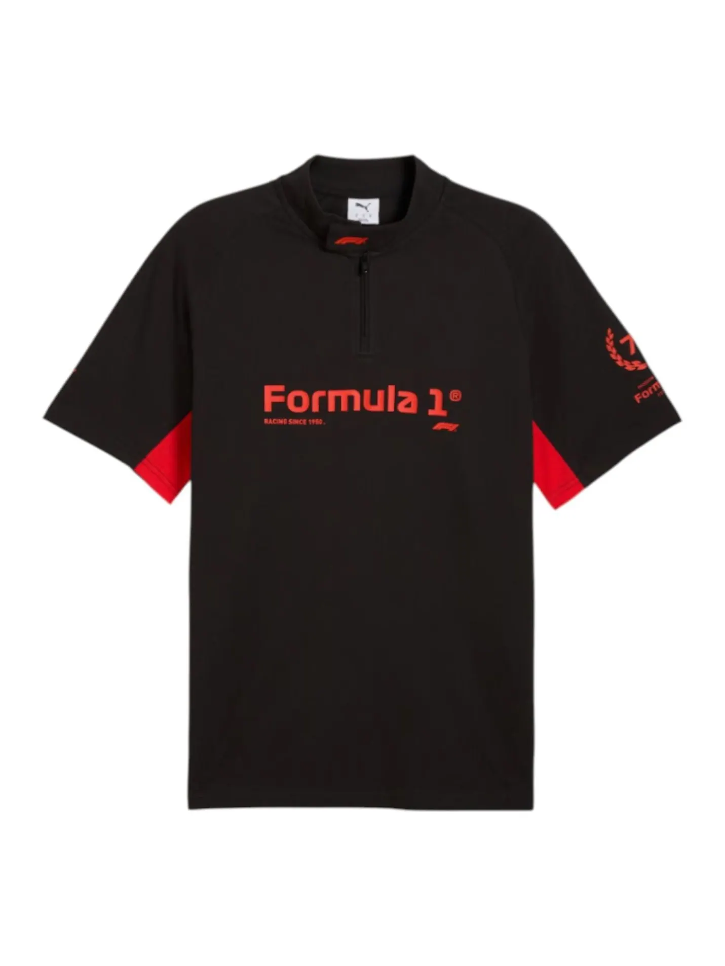 Футболка-поло Puma F1 75 лет, стандартный крой — изображение 1 из 4, черный