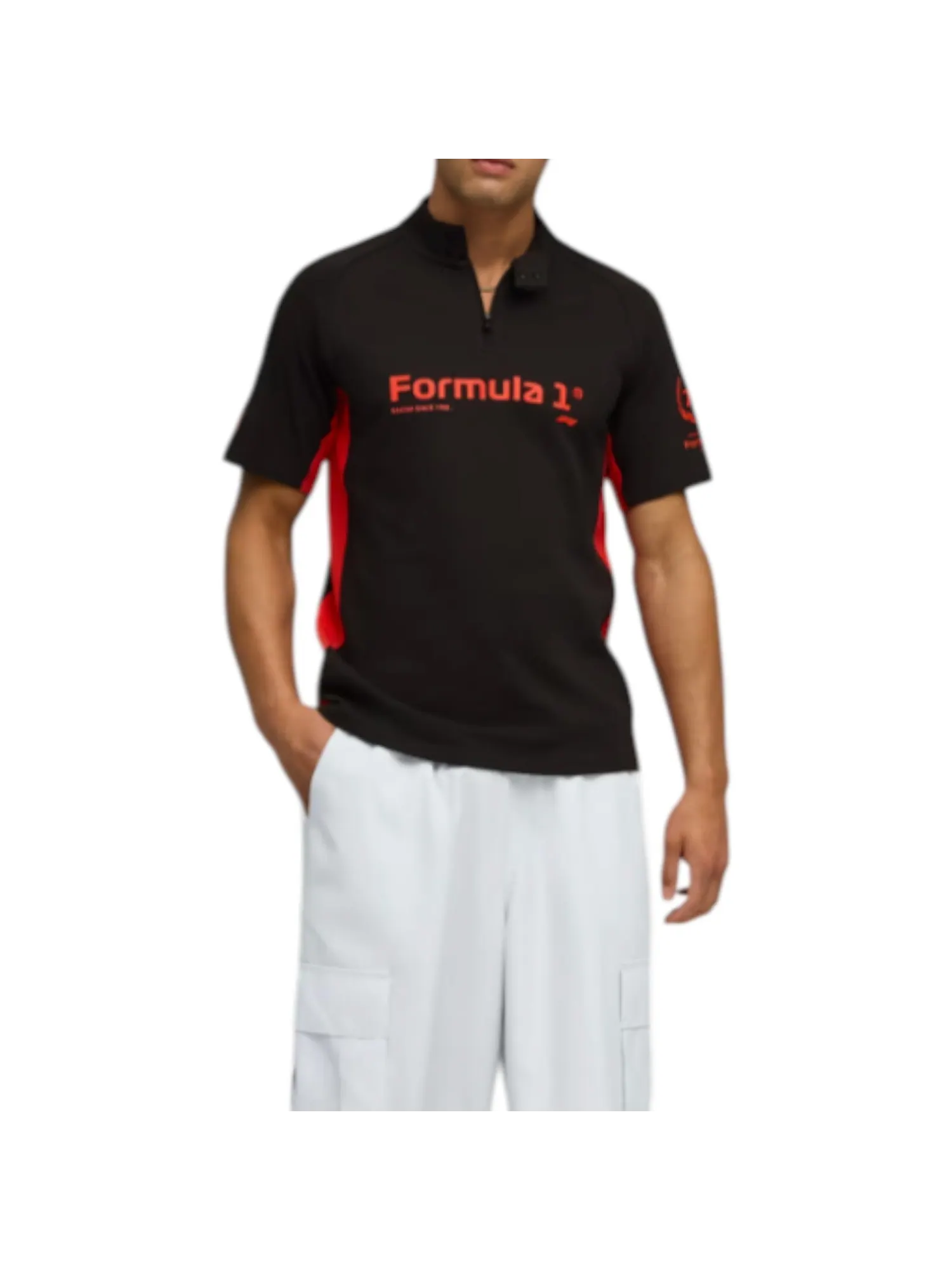 Футболка-поло Puma F1 75 лет, стандартный крой — изображение 4 из 4, черный
