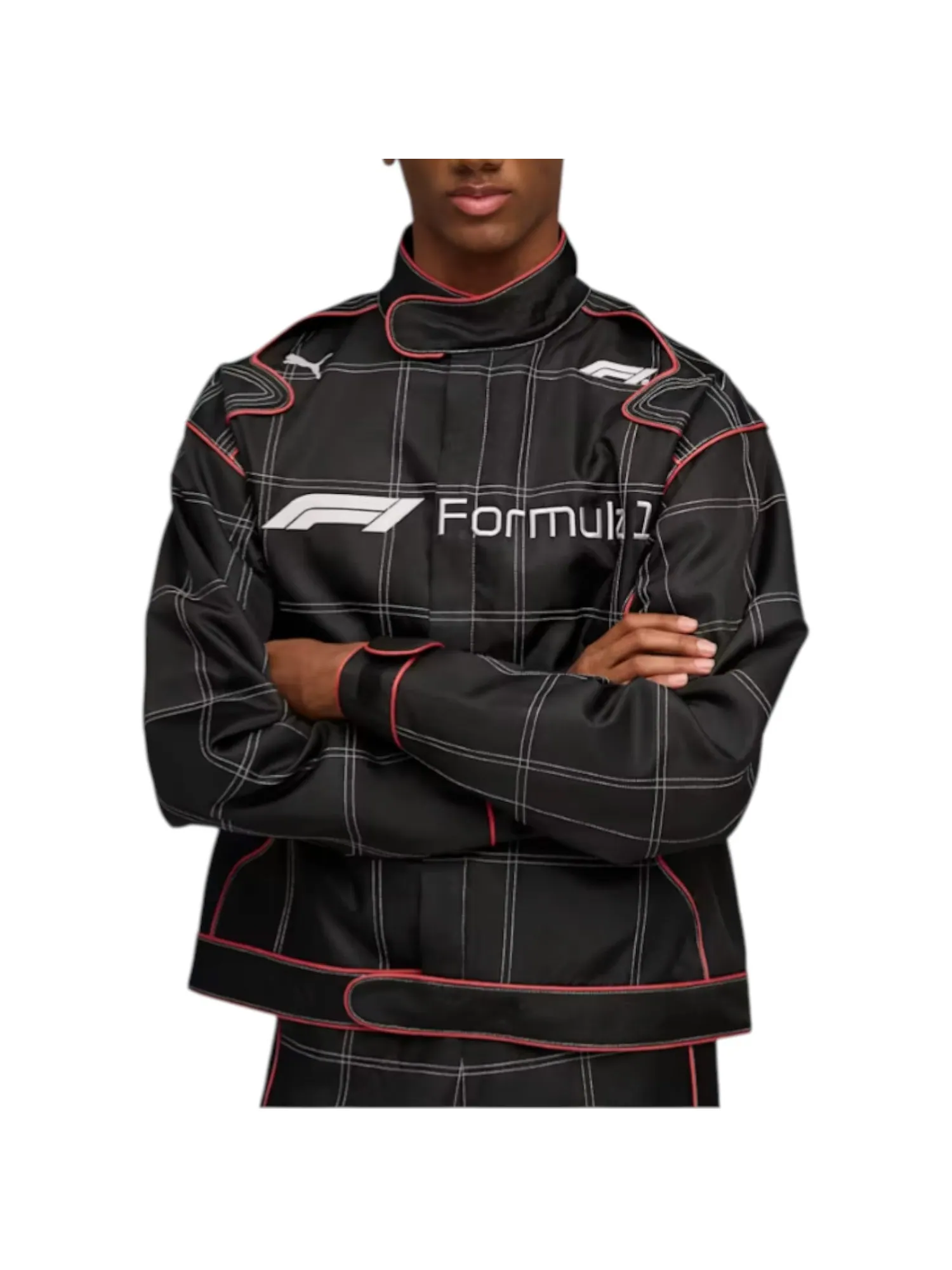 Куртка PUMA Formula 1 75 Years Motorsport Racing Jacket Relaxed Fit 'PUMA Black' — изображение 3 из 4, черный