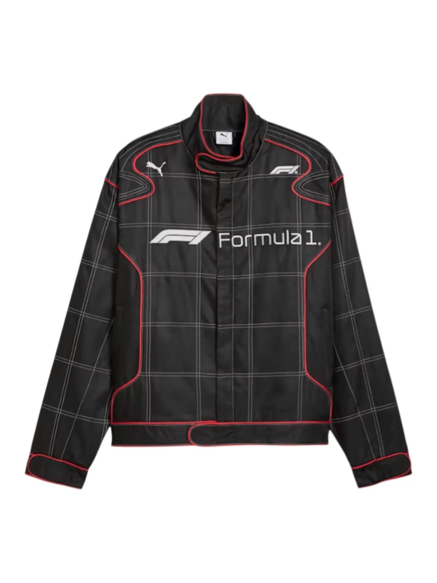 Гоночная куртка Puma Formula 1 «75 лет автоспорту», свободный крой — изображение 1 из 4, черный