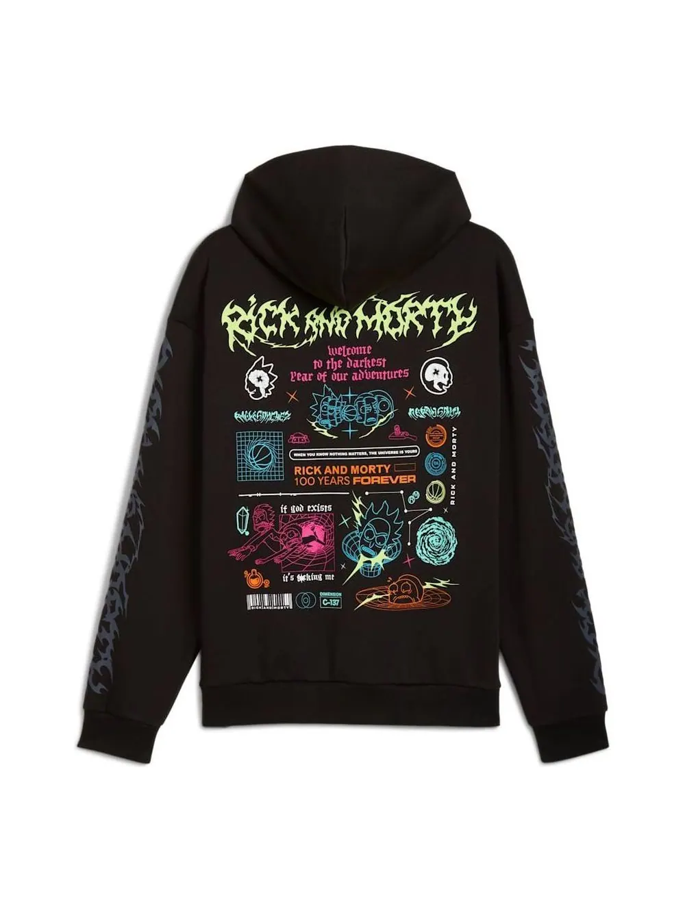 Худи Puma x RICK AND MORTY — изображение 1 из 2, черный