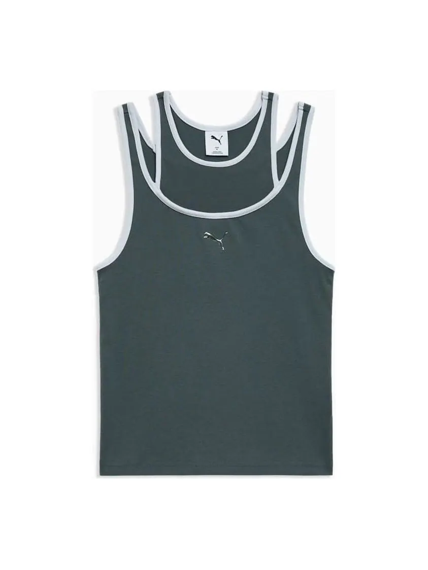 (WMNS) Майка Puma Dare To Tank Top 'Минерально-серый' — изображение 1 из 2