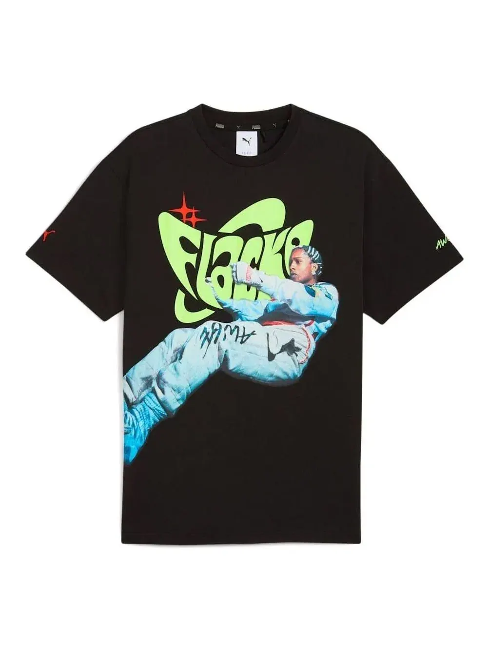 Мужская футболка с принтом Flacko Drive PUMA — изображение 1 из 2, черный