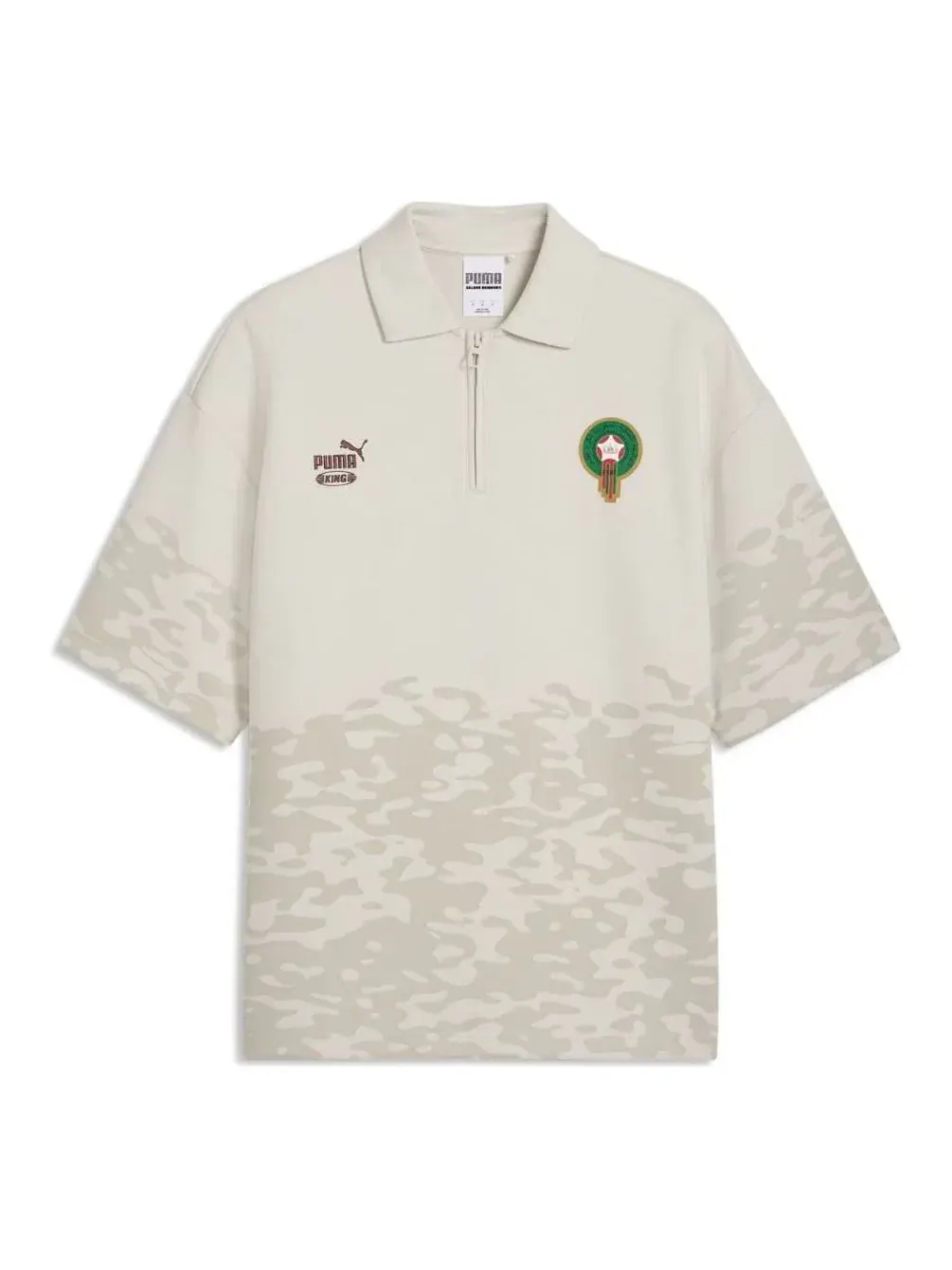 Футболка PUMA x MOROCCO x SALEHE BEMBURY KING Relaxed Polo 'Alpine Snow' 635133-87 — изображение 1 из 2, бежевый