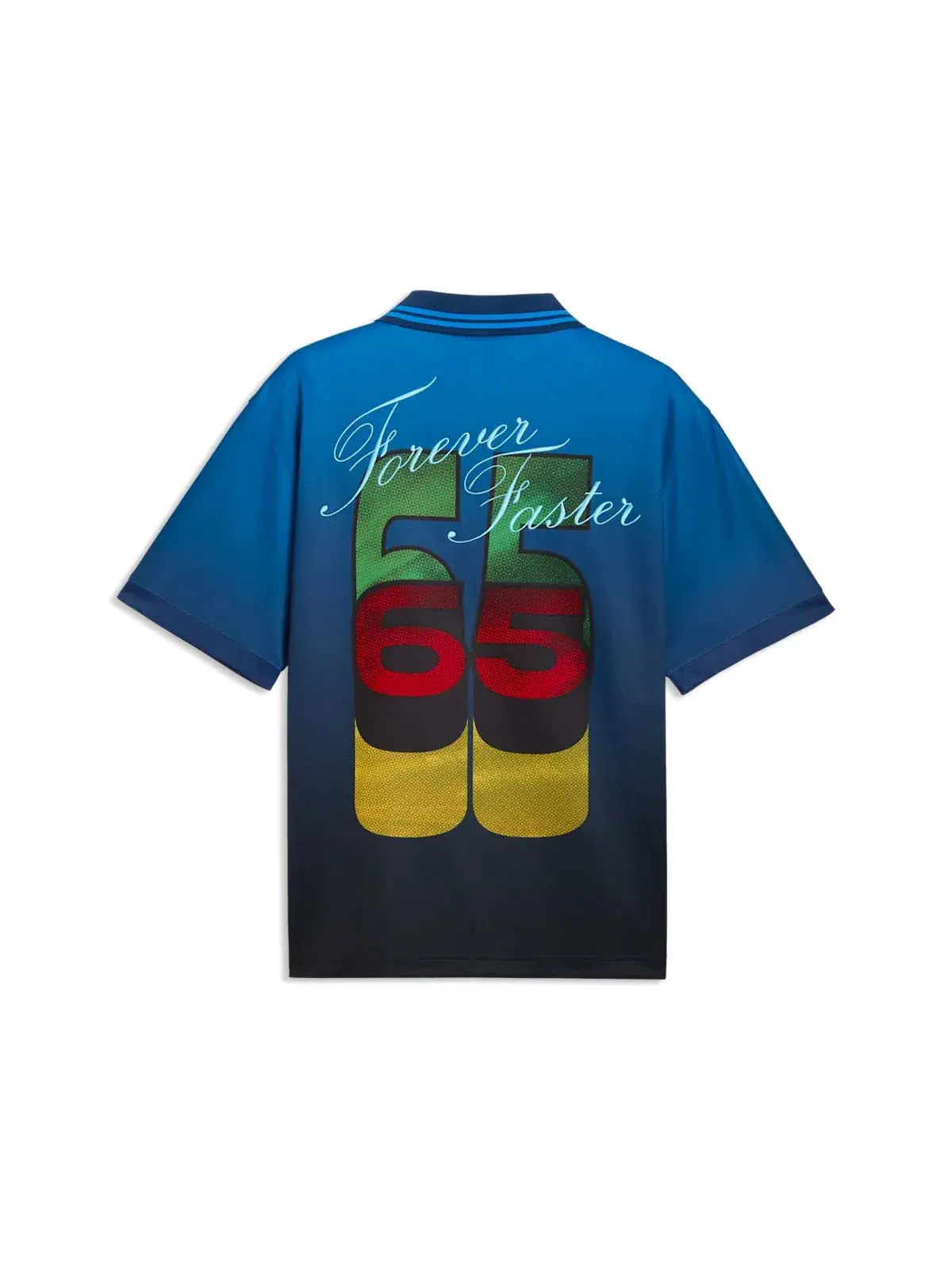 Футболка PUMA x AHLUWALIA Relaxed Polo 'Racing Blue AOP' 635234-05 — изображение 2 из 2, синий