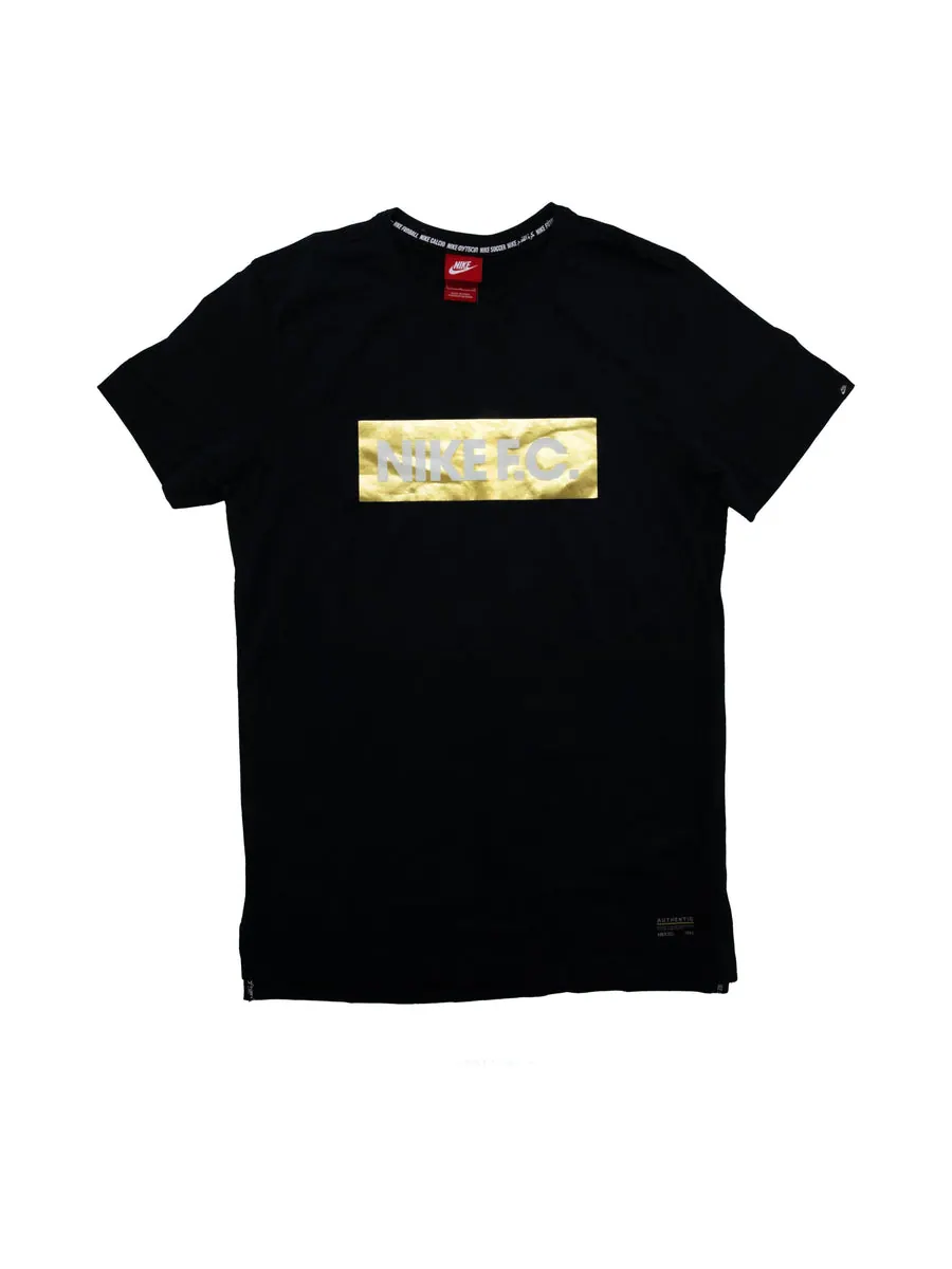 Футболка Nike FC T-Shirt 'Black Gold' — изображение 1 из 2, черный