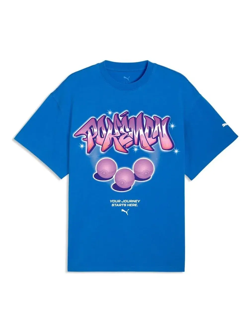 Футболка оверсайз PUMA x Pokemon 'PUMA Team Royal' 635655-01 — изображение 1 из 2, синий