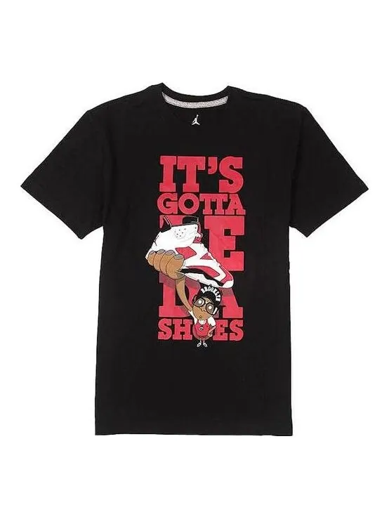 Футболка Nike AS IT'S GOTTA BE DA SHOES T-shirt 'Black' — изображение 1 из 2, черный