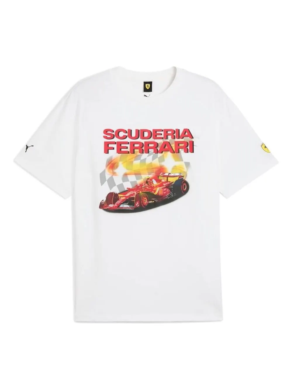 Футболка Puma x Scuderia Ferrari Las Vegas Motorsport 'Puma White' — изображение 1 из 2, белый