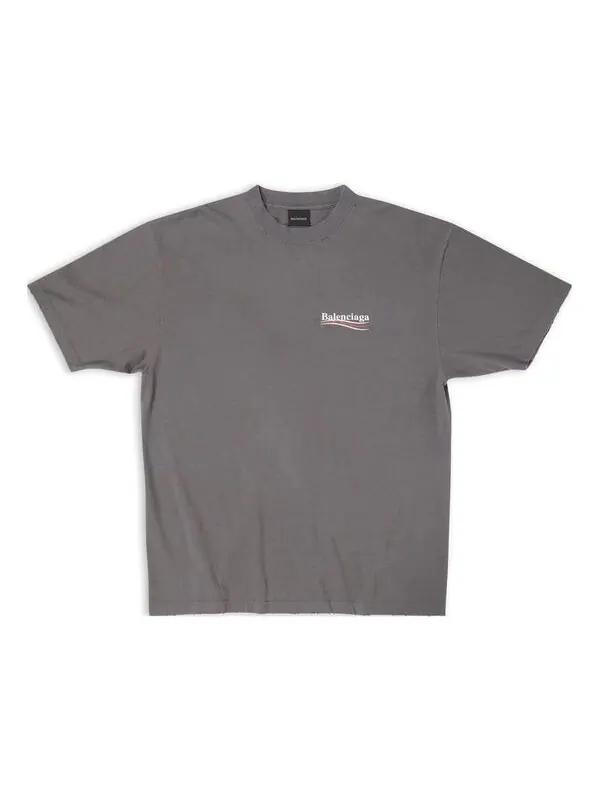 Футболка political campaign t-shirt large fit 'grey' Balenciaga — изображение 1 из 4, серый