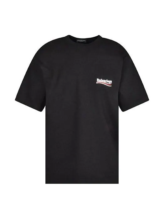 Футболка political campaign t-shirt large fit 'black' Balenciaga — изображение 1 из 4, черный