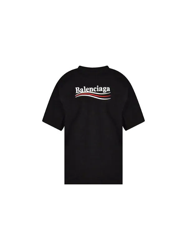 Футболка political campaign t-shirt large fit 'black' Balenciaga — изображение 2 из 4, черный