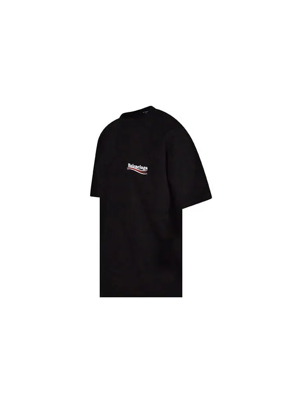 Футболка political campaign t-shirt large fit 'black' Balenciaga — изображение 3 из 4, черный