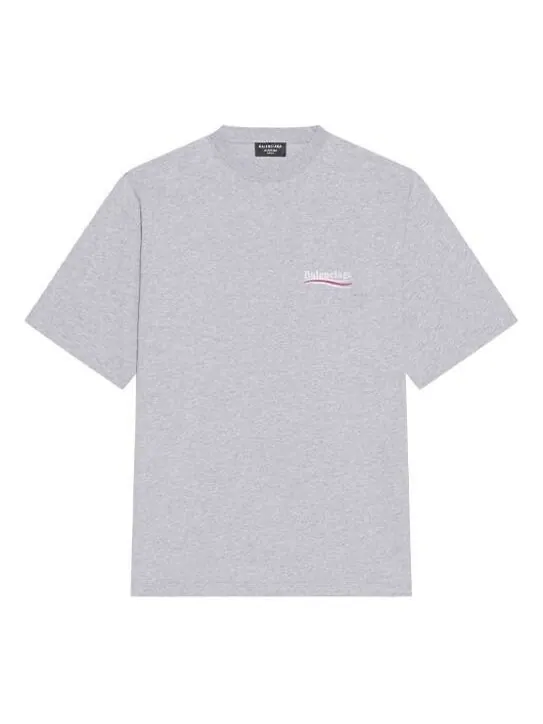 Футболка political campaign t-shirt large fit 'grey' Balenciaga — изображение 1 из 4, серый