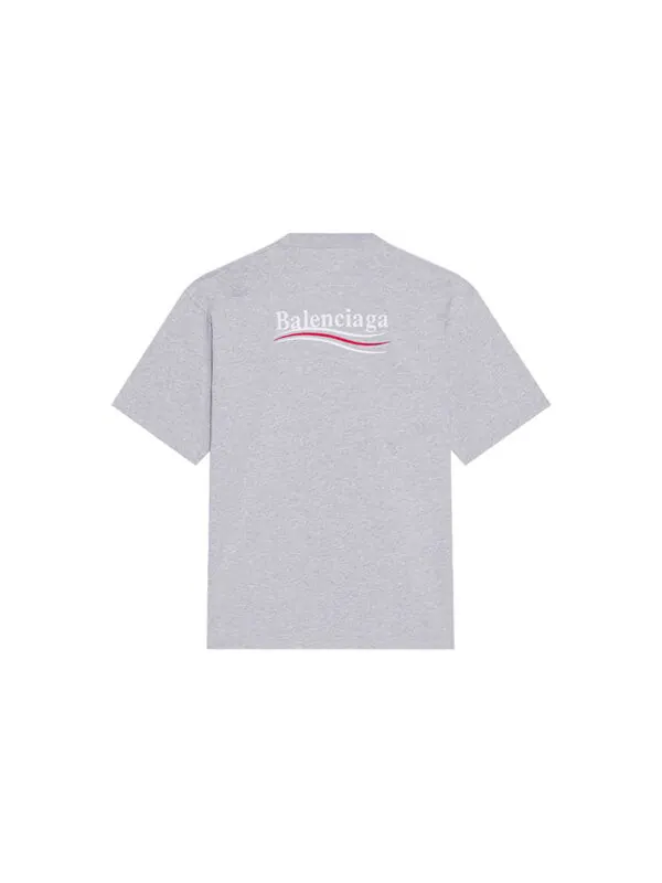 Футболка political campaign t-shirt large fit 'grey' Balenciaga — изображение 2 из 4, серый