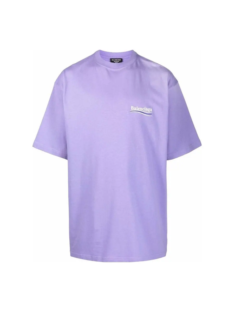 Футболка Balenciaga Political Campaign T-shirt Large Fit 'Purple' — изображение 1 из 5, фиолетовый