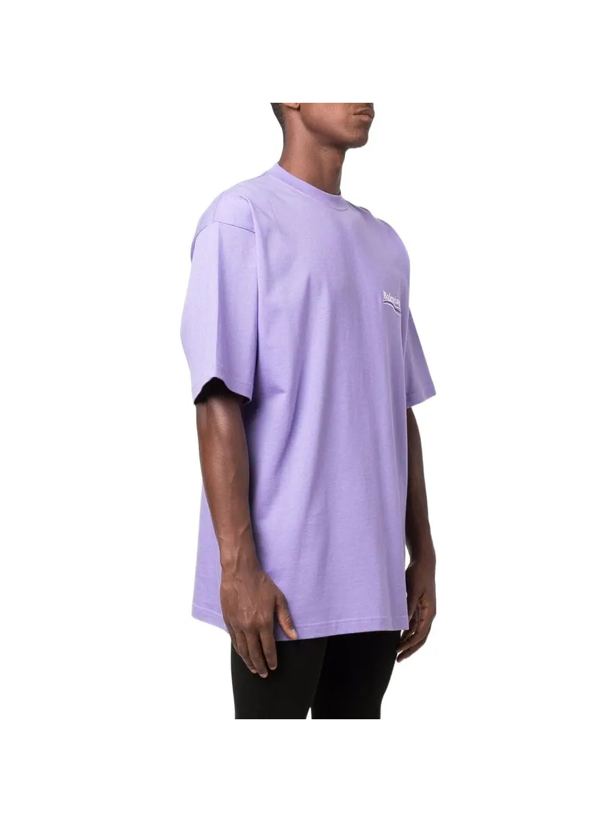 Футболка Balenciaga Political Campaign T-shirt Large Fit 'Purple' — изображение 5 из 5, фиолетовый