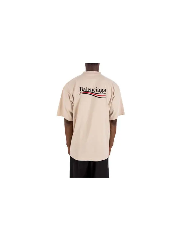 Футболка political campaign t-shirt large fit 'beige' Balenciaga — изображение 2 из 2, бежевый