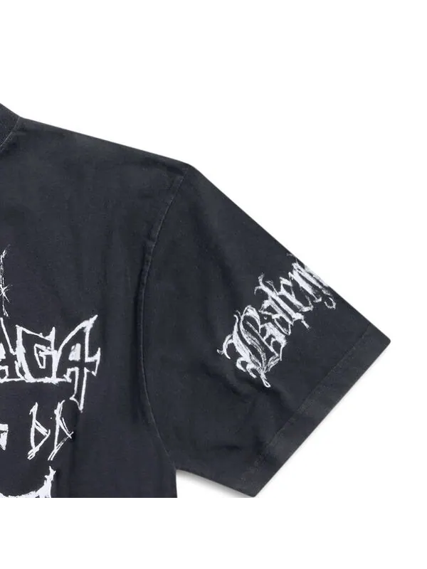 Футболка diy metal t-shirt 'black white' Balenciaga — изображение 4 из 4, черный/белый
