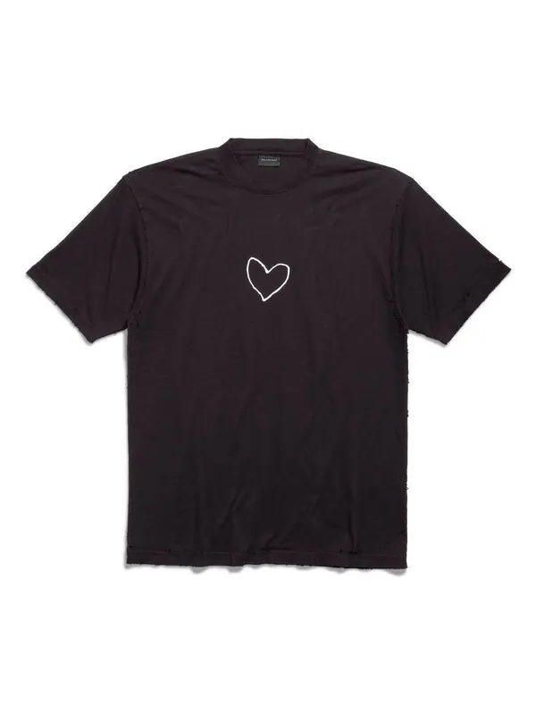 Футболка lovey t-shirt large fit 'black' Balenciaga — изображение 1 из 2, черный