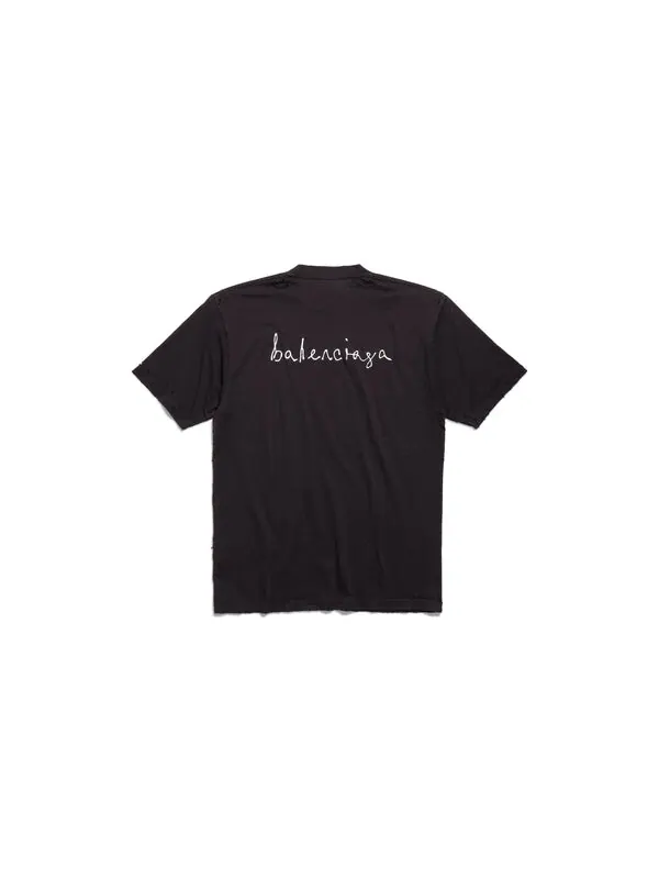 Футболка lovey t-shirt large fit 'black' Balenciaga — изображение 2 из 2, черный
