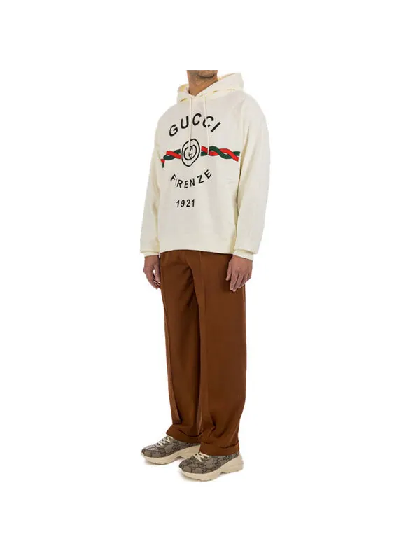 Толстовка Gucci Firenze 1921 Hoodie — изображение 2 из 4, белый