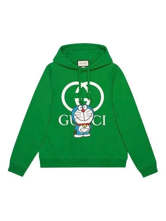 Толстовка Gucci x Doraemon Cotton Hoodie — изображение 1 из 4, зеленый