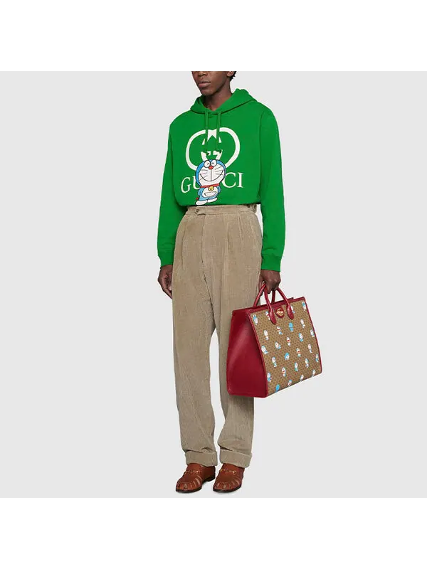 Толстовка Gucci x Doraemon Cotton Hoodie — изображение 2 из 4, зеленый