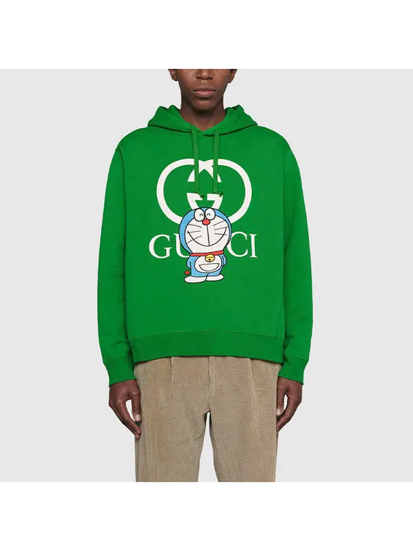 Толстовка Gucci x Doraemon Cotton Hoodie — изображение 3 из 4, зеленый