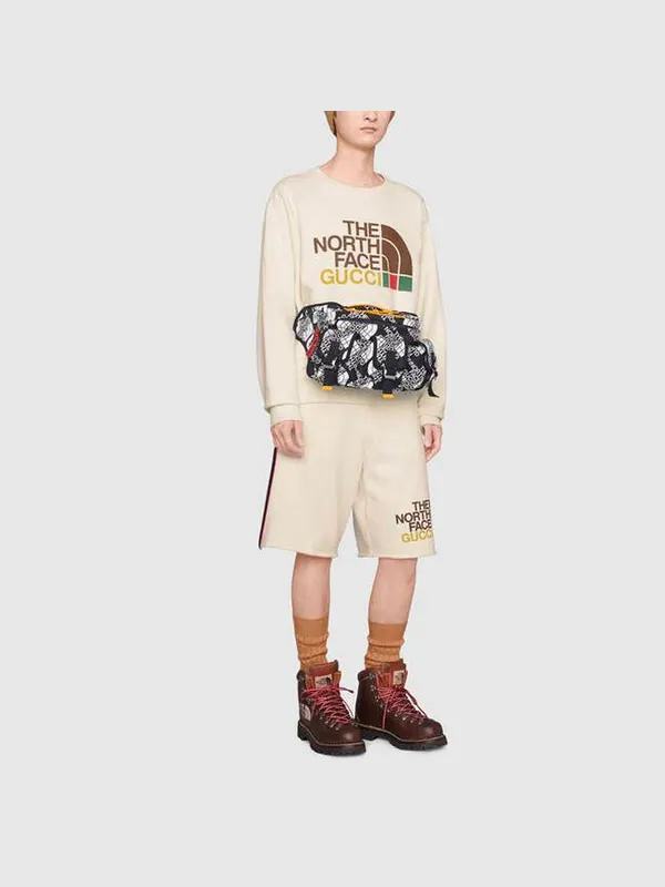 Шорты The North Face Crossover Webbing Printing Cotton Shorts, свободные — изображение 2 из 4, белый