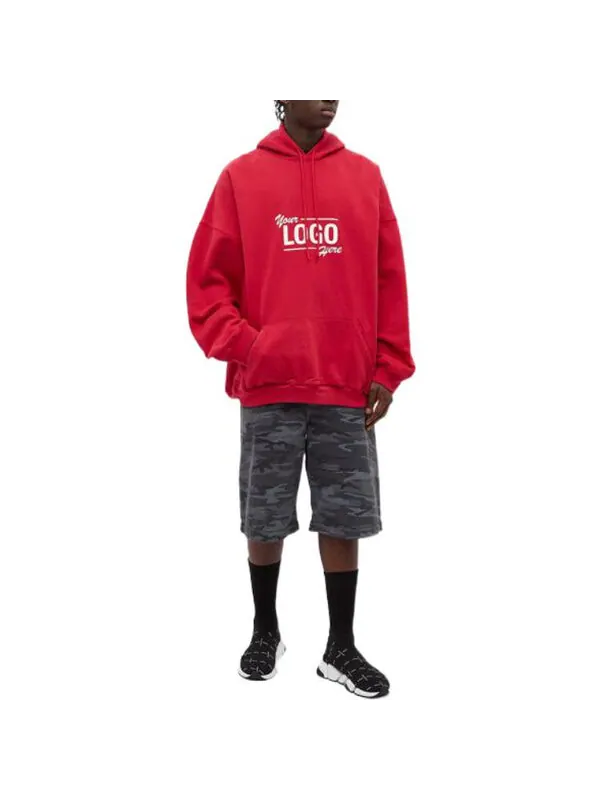 Толстовка your logo here popover hoodie 'raspberry white' Balenciaga — изображение 2 из 4, белый