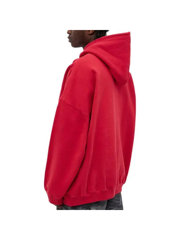 Толстовка your logo here popover hoodie 'raspberry white' Balenciaga — изображение 3 из 4, белый