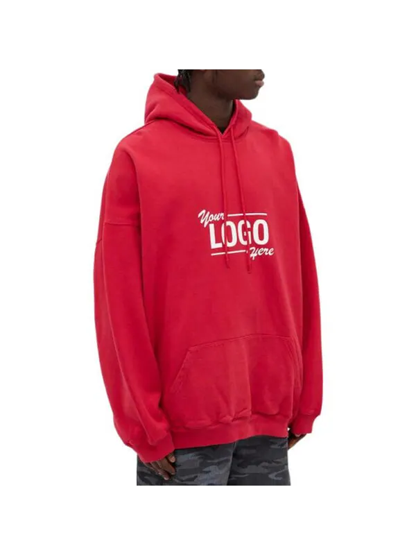 Толстовка your logo here popover hoodie 'raspberry white' Balenciaga — изображение 4 из 4, белый