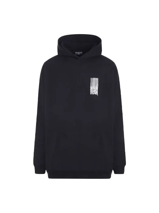 Худи Balenciaga Barcode Cotton Hoodie 'Black' — изображение 1 из 5, черный