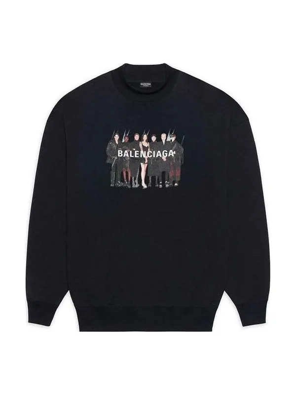 Толстовка real crewneck sweatshirt 'black' Balenciaga — изображение 1 из 4, черный