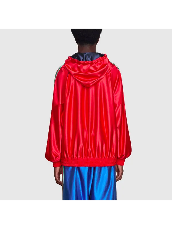 Куртка Gucci ss21 taped hooded track jacket — изображение 4 из 4, красный