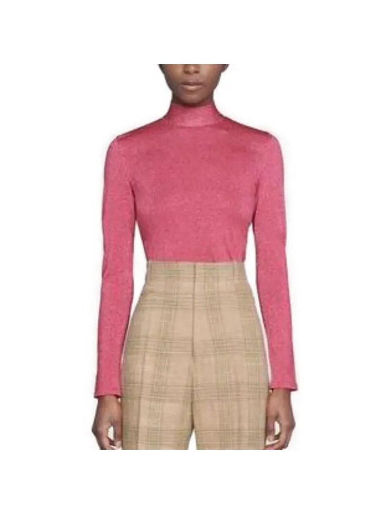 Топ Gucci Вязаный Lam-effect, женский — изображение 2 из 3, розовый