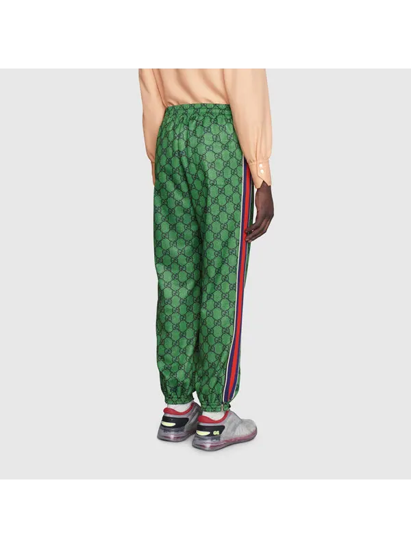 Спортивные брюки Gucci men's fw21, с принтом логотипа — изображение 4 из 4, зеленый