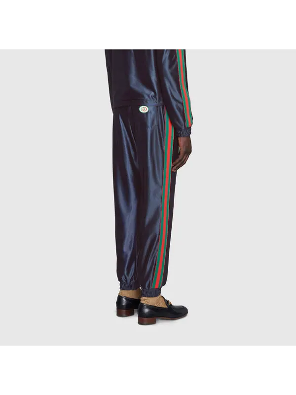 Спортивные штаны GUCCI Shiny Knit Material Webbing — изображение 4 из 4, синий