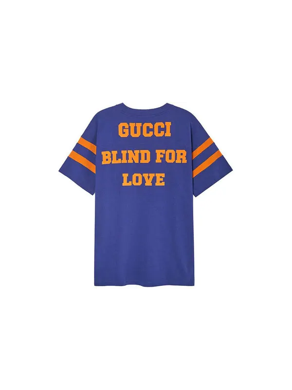 Футболка Gucci logo football tee — изображение 2 из 4, синий