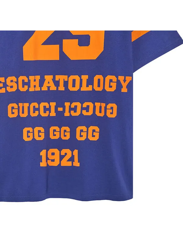 Футболка Gucci logo football tee — изображение 4 из 4, синий