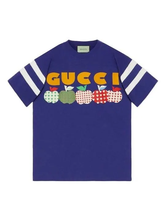Футболка Gucci Les Pommes Apple Tee — изображение 2 из 4, фиолетовый