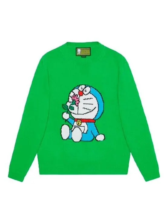 Свитер Gucci x doraemon шерстяной, с принтом