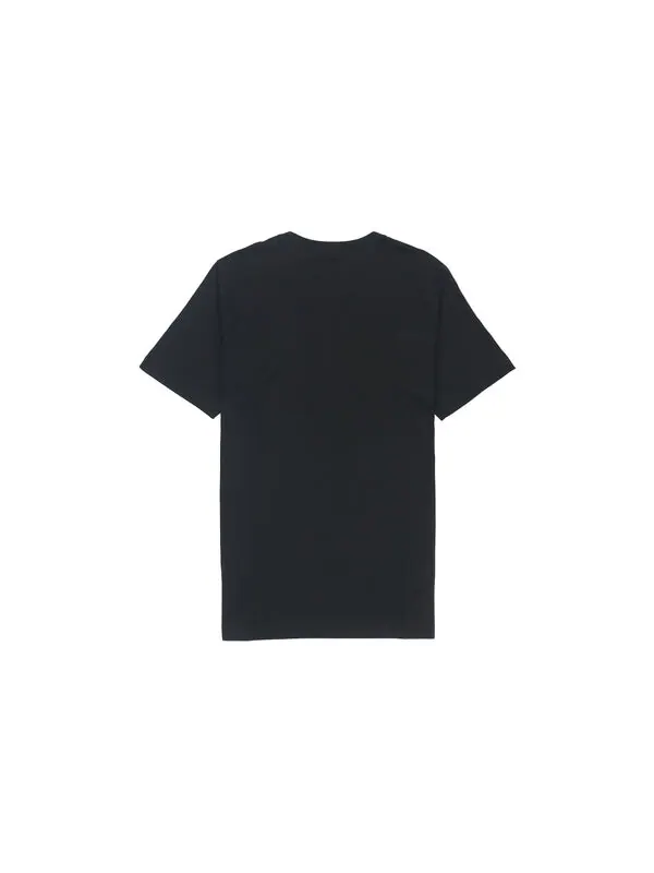 Футболка essential regular fit logo printed t-shirt 'black' Puma — изображение 2 из 3, черный