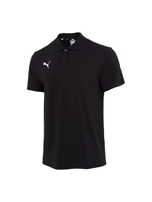 Рубашка поло ess polo shirt 'black' Puma — изображение 1 из 4, черный