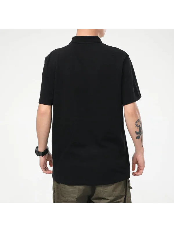 Рубашка поло ess polo shirt 'black' Puma — изображение 4 из 4, черный