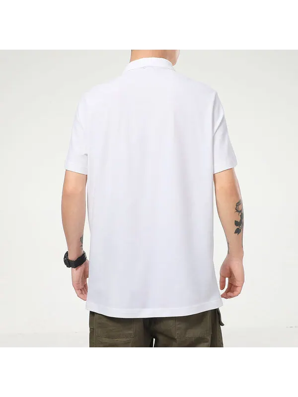 Рубашка поло ess casual polo shirt 'white' Puma — изображение 4 из 4, белый